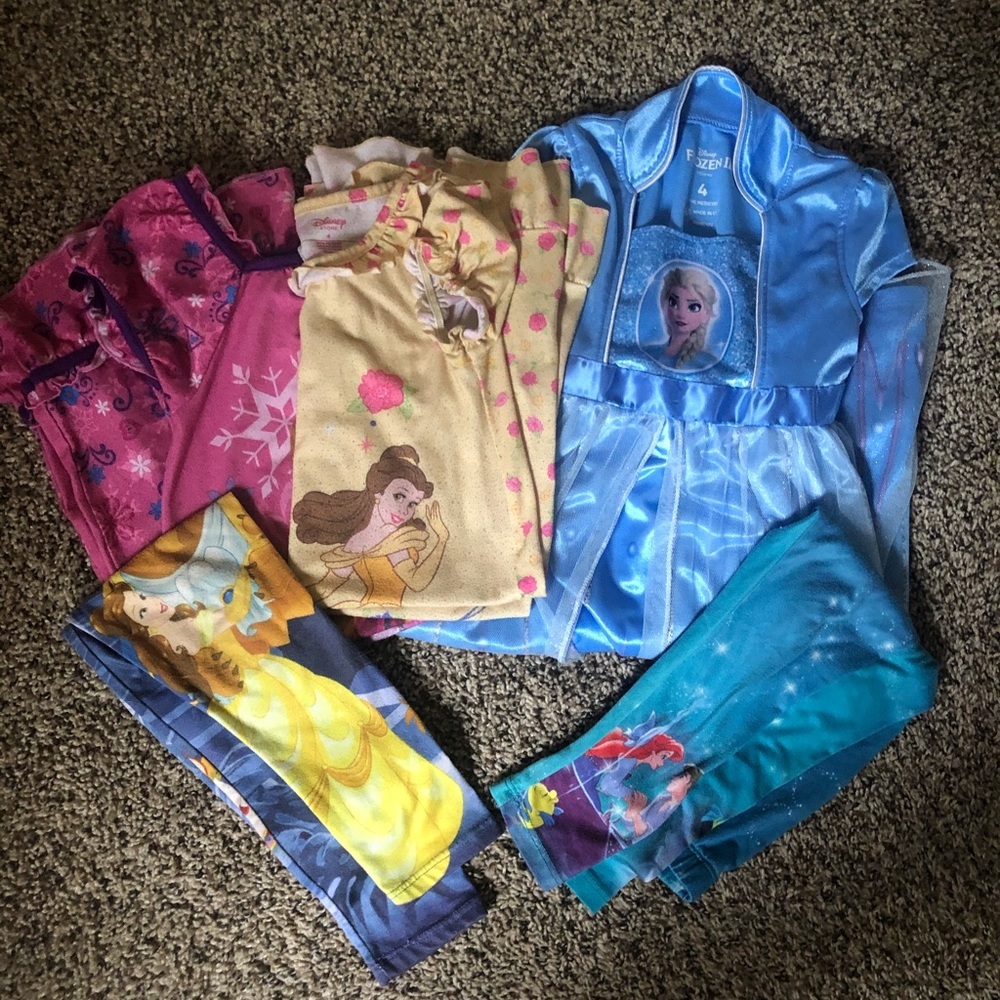 Disney princess pajamas and leggings